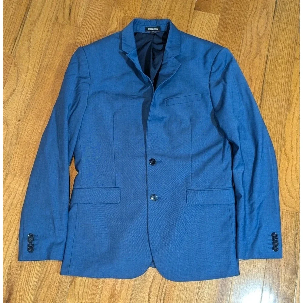 Modern Business Express Performance Slim Sport Coat 38R Blue Stretch Blazer